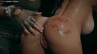 Lara Croft Cartoon , Mult , Stocking , Ginormous Ass , Ginormous Boobs , Internal Ejaculation , Hefty Stiffy , Prego , Fucky-fucky