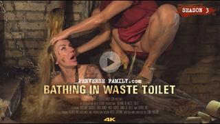 Bathing in waste toilet bdsm milf bizarre porn fetish nymphomaniac pissing shower stepmother