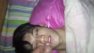 Cum in sleeping in the mouth 