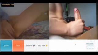 Discharged a young student in a video chat show a wet pussy virti chat roulette COOOMEET PISECHKA 