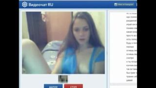 Красивая девочка раздевается и мастурбирует в видеочате , Omegle , чат руле