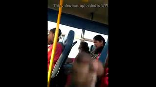 Flashing dick to girl in bus