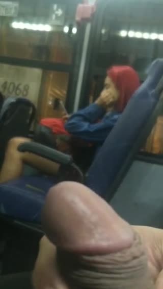 Dick flash in bus