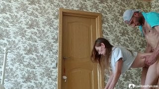 Трахнул зрелую стройную соседку домашнее порно