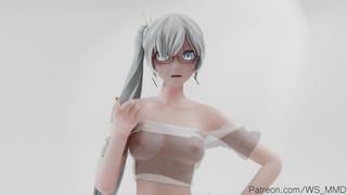 [mmd bledner rwby] weiss rainbow a