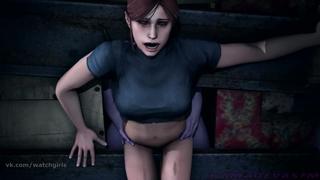 Rule34 resident evil halloween special 2018 claire redfield 3d porn zombie sound 1min