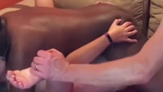 Husband takes off his wife