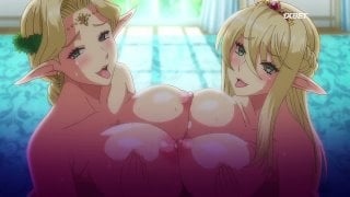 [animaunt] эльфийки с большими сиськами под гипнозом \ kyonyuu elf oyako saimin 01 (многоголосые стоны)