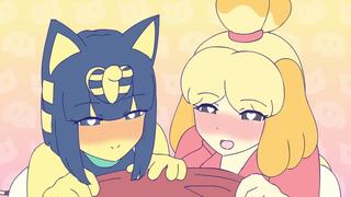 Ankha and isabelle got drunk｜an porn crossing anime