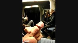 Young Girl Watches A Man Fingering A Member In An Electric Train 