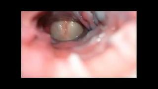 The camera inside the vagina ended inside, cum, fuck, sex, porn 