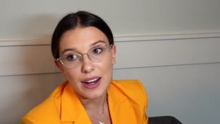 Millie bobby brown shares her first role model, celebrity crush & more | teen vogue