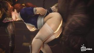 Monsters Young red -haired beauty Tyanka drags from members in her narrow hole 3 Dimensional Hentai 