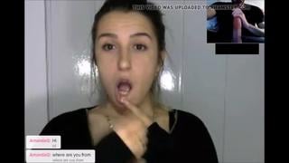 Chat roulette reaction to big dick sex webcam young 