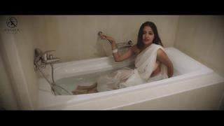 Simran kaur showering in the tub