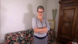 Tina, mature, big tits, hairy, masterbate, solo