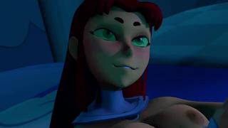 starfire and raven pound futa x fem and futa x futa