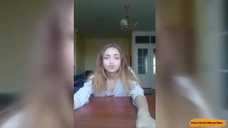 A young student frankly shows the breast in periscope Periscope 