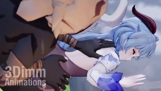 Genshin Impact Ganyu (genshin Impact) Hilichurl (species) (artist 3dmmanimations) Anime Porn Three Dimensional Animeted Vid