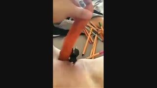 Засунула в пизду всё , что только можно (секс , анал , порно)