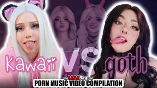 [comp] kawaii vs goth tiktok girls pmv porn compilation by noodledude (cosplay, teen, e girl, splitscreen, dance, challange)