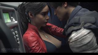 Claire redfield x leon sex on the street; riding; vaginal fucked; big boobs; 3d sex porno hentai; [resident evil]