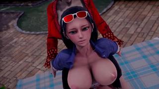 Nico robin x boa hancock futanari; yuri; lesbian; oral sex; blowjob; doggystyle; 3d sex porno hentai; [one piece]