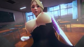 Gwen stacy pov; tittyfuck; paizuri; big boobs; oral sex; kunilingus; missionary; 3d sex porno hentai; [marvel | spider man]