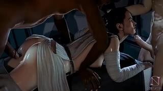 Rey Skywalker X Stormtrooper Group Sex; Gangbang; Bbc; Blacked; Interracial; 3d Orgy Pornography Hentai; (by Niisath) [star Wars]