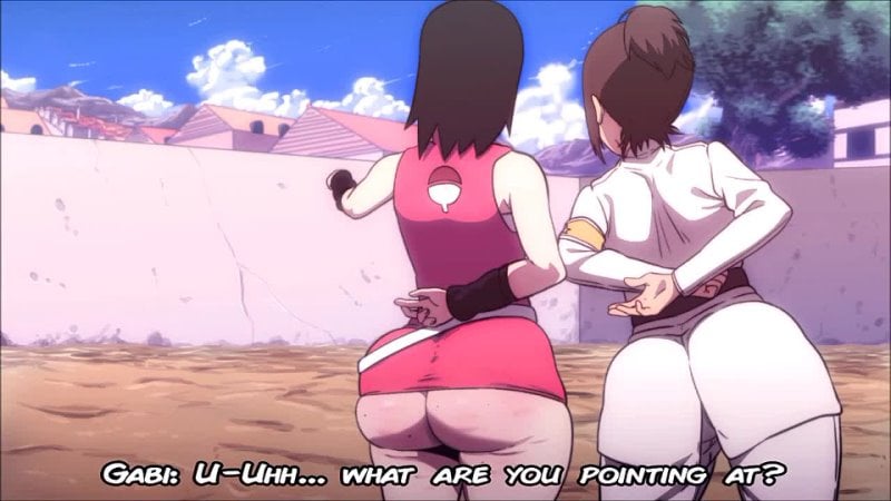 Gabi braun x sarada uchiha thicc; 3d sex porno hentai; (by @d art3) [porn on titan | shingeki no kyojin | naruto | boruto]