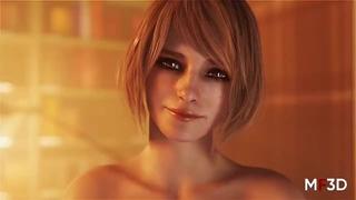 Ashley Graham (ella Freya) Thicc; Huge Butt; Blowjob; Orgasm; Cumshot; 3 Dimensional Fuck-fest Pornography Anime Porn (by @mf3d) [resident Evil Four Remake]