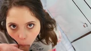 Sister surprises her brother (amateur, blowjob, cumshot, orgasm, porn, latina, pov, fantasy, teen, домашнее, порно, минет, секс)