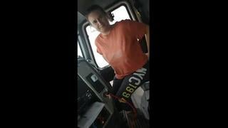 The Trucker Took Off On The Camera, How The Heifer From The Street Stoveed 