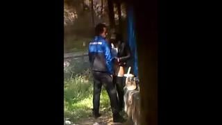 In Moscow, Tajik fucks around the corner of the school 