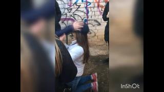 Заставили сосать за гаражем #секс #порно