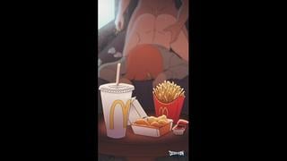 Derpixon Yoru Mac (mcdonalds Japan) [hentai Animated Loop]
