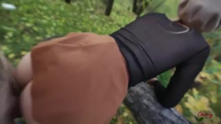 Захотелось немного секса на природе, отошли с викой в лесок (русское порно, секс, porn, sex)