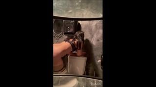Сексуальная hotwife уединилась с другом мужа в туалете ресторана mp4