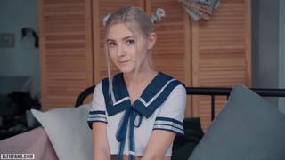 Eva elfie kawaii schoolgirl gets creampie and facial ## blonde russian cute teen big tits uniform sex porn русское порно