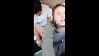 Fucked the former in the car so far he brought her up with his boyfriend 