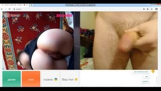 Pigtailed romanian girl has cybersex with a stranger on omegle ...