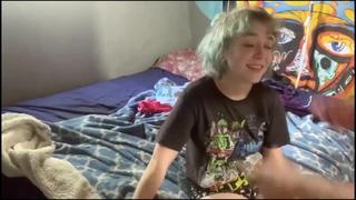 Green -haired Punk Gerl Is Engaged In The Informal With His Boyfriend Informal, Punk 