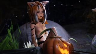 3d hentai kitty's with werewolves (creampie, anal, cum inflation, big cock)