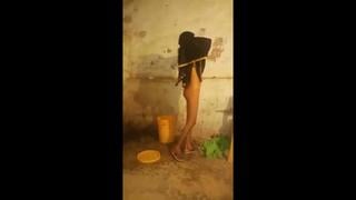 Desi girl taking bath