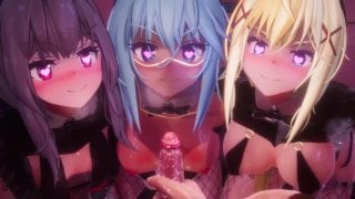 Konosuba darkness,aqua and megumin