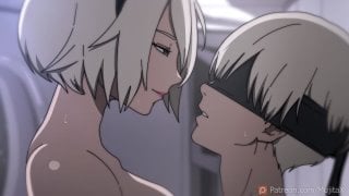 Good morning 9s nier automata 2b неир автомата neirauto 2б 9с animation anime porno 18+ аниме анимация хентай sex секс hentai