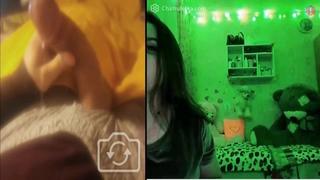 Another reactions of girls to a member, the girls appreciated the dick in the Ometv OmeGle roulette chat showed a dick in a chat, jerking, virtual, showed pussy 