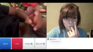 Чат рулетка 18+, повезло в ometv, omegle coomeet девочка помогла дрочеру в чат рулетке, кончил на молодые показала сиськи и киску