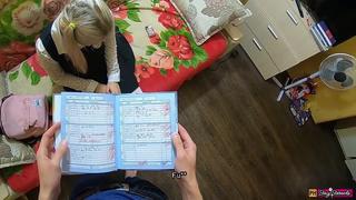 He Punished His Sister For Bad Grades, Sparkling And Forcing Her To Suck 