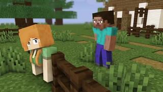 [mine time] steve i'm stuck! you gotta help me! alex and steve life (minecraft animation)